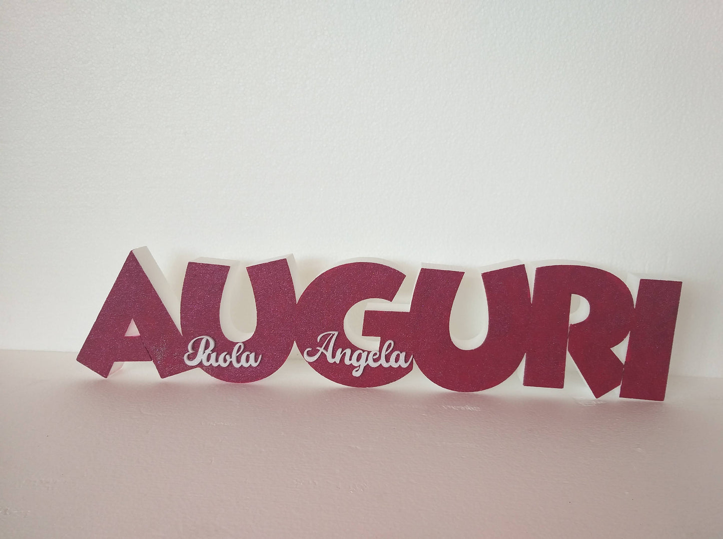 Auguri in stampatello contenitore