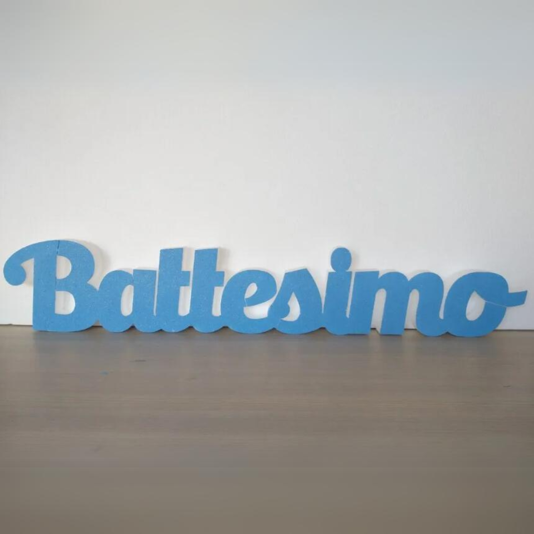 Battesimo scritta da tavolo