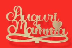 Cake topper per Auguri mamma
