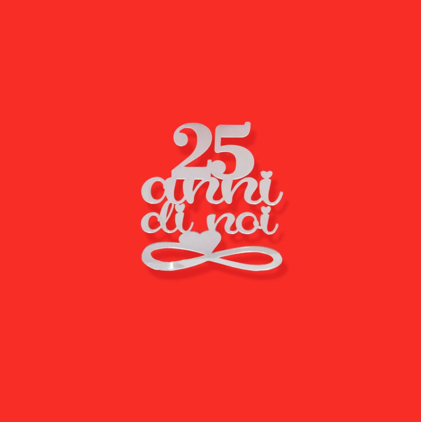 Cake topper 25 anni di noi