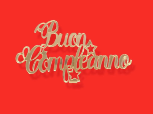 Cake topper buon compleanno