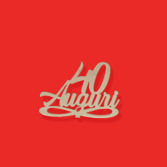 Cake topper 40 auguri