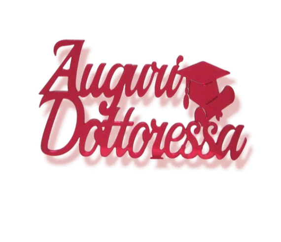 Cake topper auguri dottoressa