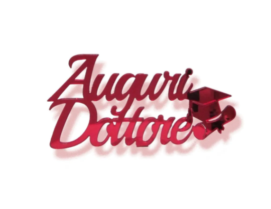 Cake topper auguri dottoressa