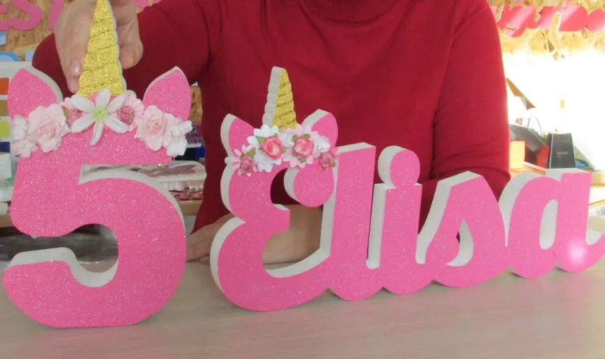 Numero da tavolo a tema unicorno