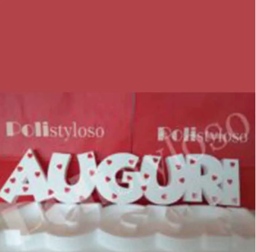 Auguri in stampatello contenitore