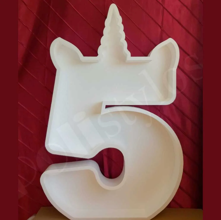 Numeri Ballon Box a tema unicorno